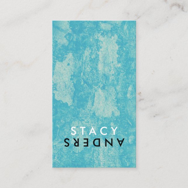 Letter Flip Chic Rustic Business Card (Front)