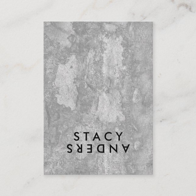 Letter Flip Chic Rustic Business Card (Front)