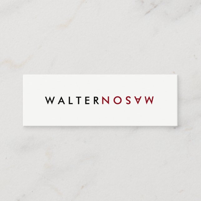 Letter Flip Mini Business Card (Front)