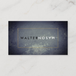 Letter Flip Rustic with Border Business Card