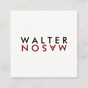 Letter Flip Square Business Card