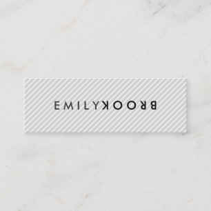 Letter Flip Stripes Mini Business Card