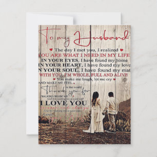 Letter For Him Cool To My Husband Gift Invitation