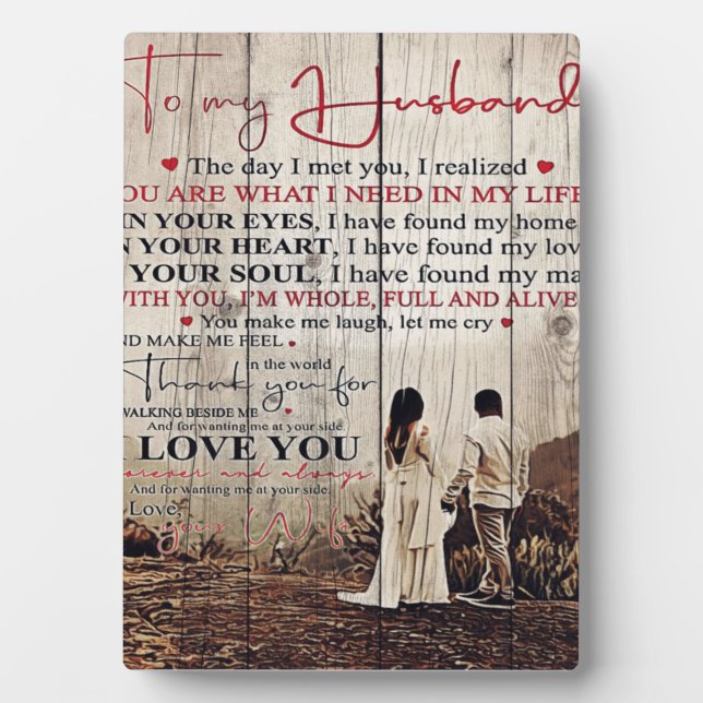 Letter For Him | Cool To My Husband Gift Plaque (Front)