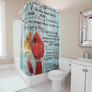 Letter For Husband   Family Decoration   Shower Curtain
