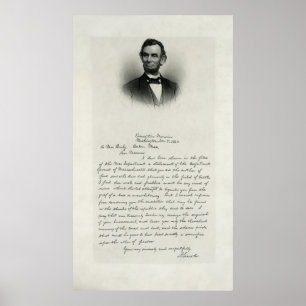 LETTER from ABRAHAM LINCOLN to CIVIL WAR MOTHER Poster