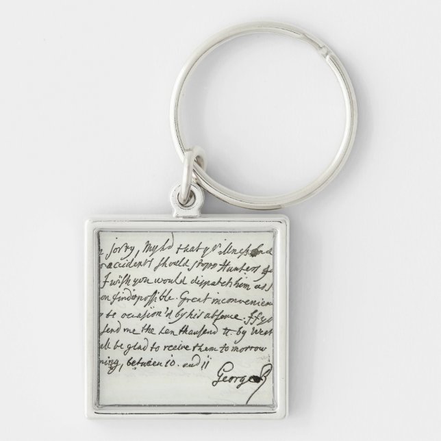 Letter from George II to the Duke of Newcastle Key Ring (Front)