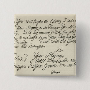 Letter from George III to his grandfather the 15 Cm Square Badge