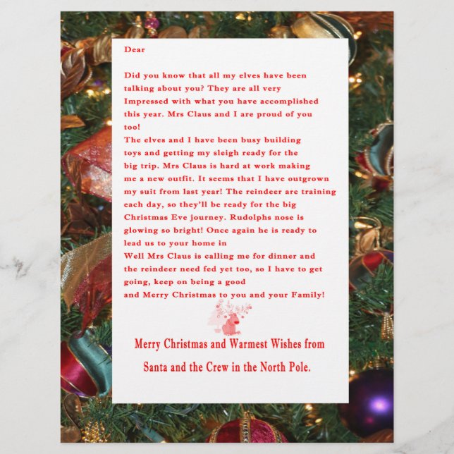 Letter from Santa (Front)
