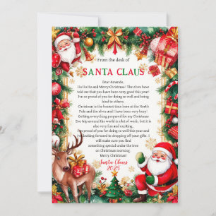 Letter From Santa Claus Christmas Card