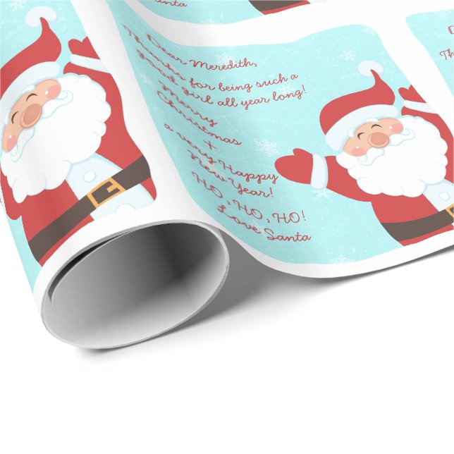 Letter from Santa Claus Christmas Wrapping Paper (Roll Corner)