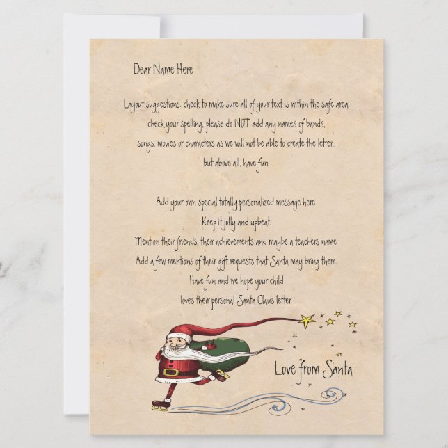 Letter From Santa Personalised (Front)