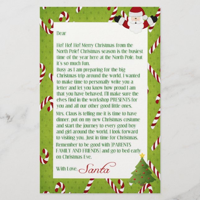 Letter from Santa Stationery (Front)
