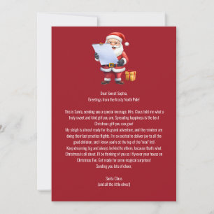 Letter From Santa's Desk Invitation