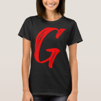 Letter G Alphabet Large Red Graphic Initial