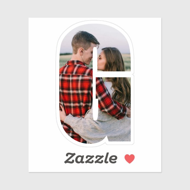 Letter G Alphabet & Photo Custom-Cut Vinyl Sticker (Creator Uploaded)