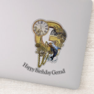 Letter G Birthday customisation Sticker