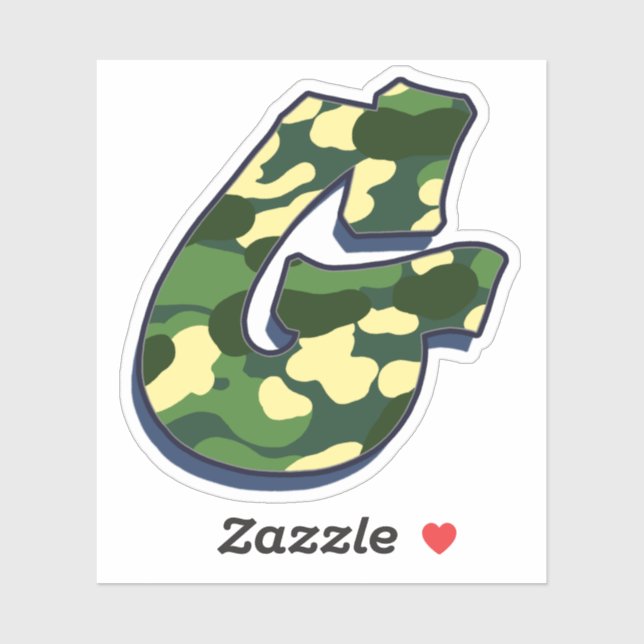 Letter G - Camo Green (Sheet)