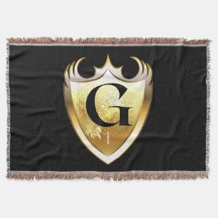 Letter G Capital Alphabet Throw Blanket
