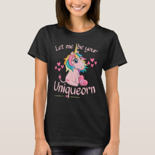 Letter G Heart Uniqueorn Valentines Day Unicorn Co T-Shirt