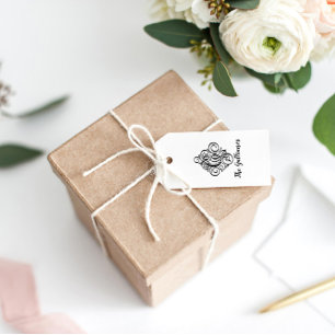 Letter G Initial Elegant Flourish Monogram Name Rubber Stamp