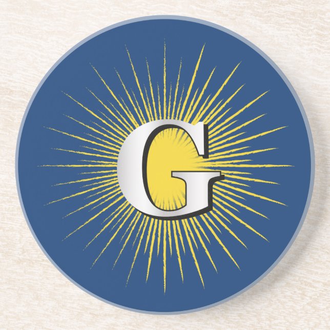Letter G – masonic symbol Coaster (Front)