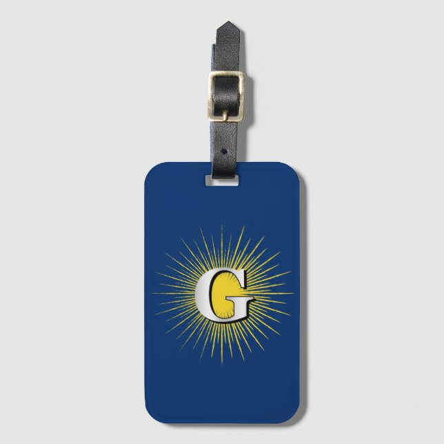 Letter G – masonic symbol Luggage Tag (Front Vertical)