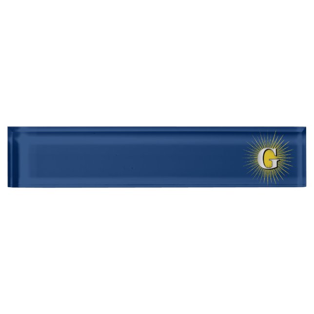 Letter G – masonic symbol Nameplate (Front)