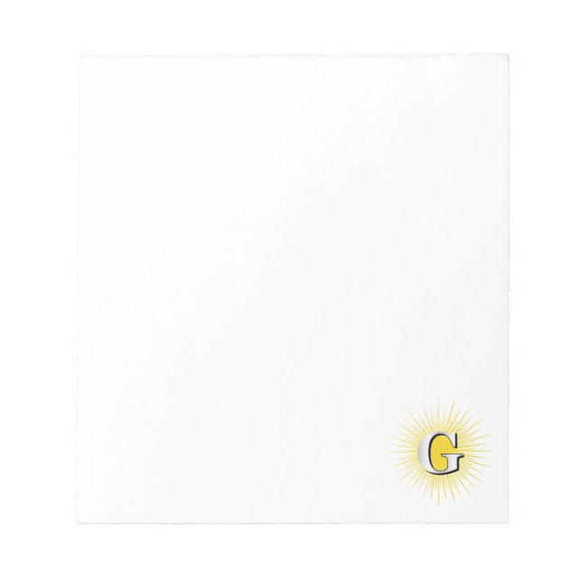 Letter G – masonic symbol Notepad (Front)