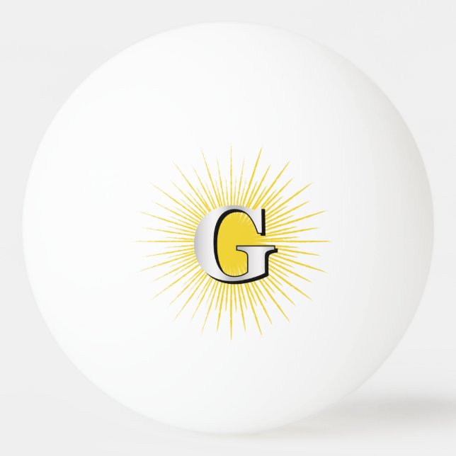 Letter G – masonic symbol Ping Pong Ball (Front)