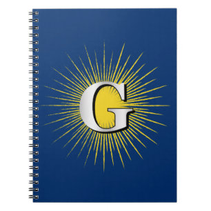 Letter G – masonic symbol Spiral Notebook