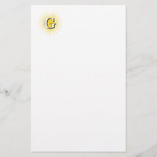 Letter G – masonic symbol Stationery