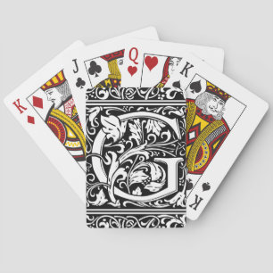 Letter G Mediaeval Monogram Art Nouveau Playing Cards