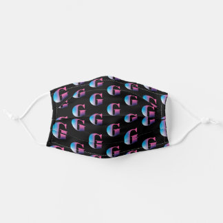 Letter G Monogram Capitalized Bold Tiled Gradient Cloth Face Mask