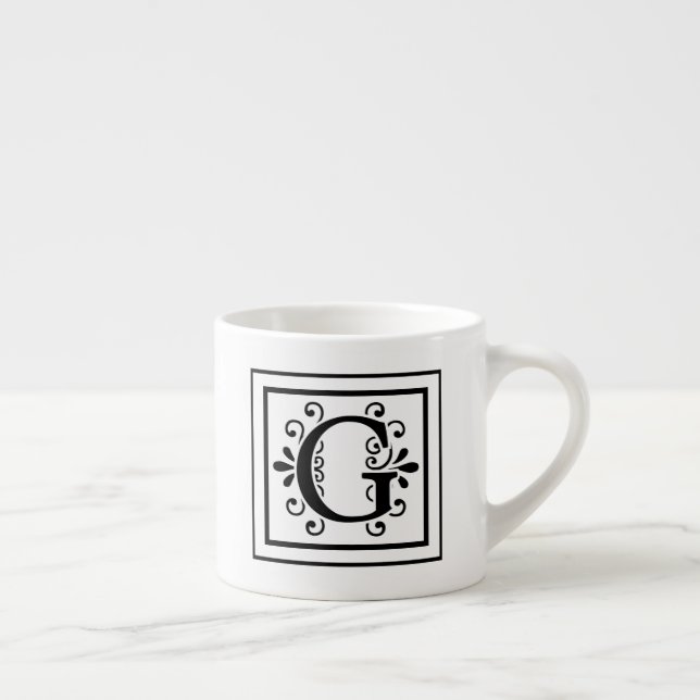 Letter G Monogram Espresso Mug (Right)