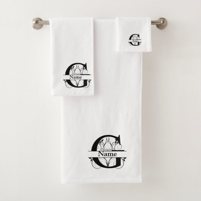 Letter G Monogram Initial Bath Gift Set (Insitu)