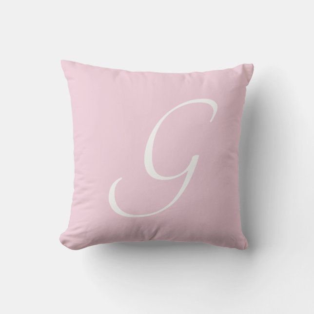 Letter G Monogram Initial Custom Cushion (Front)