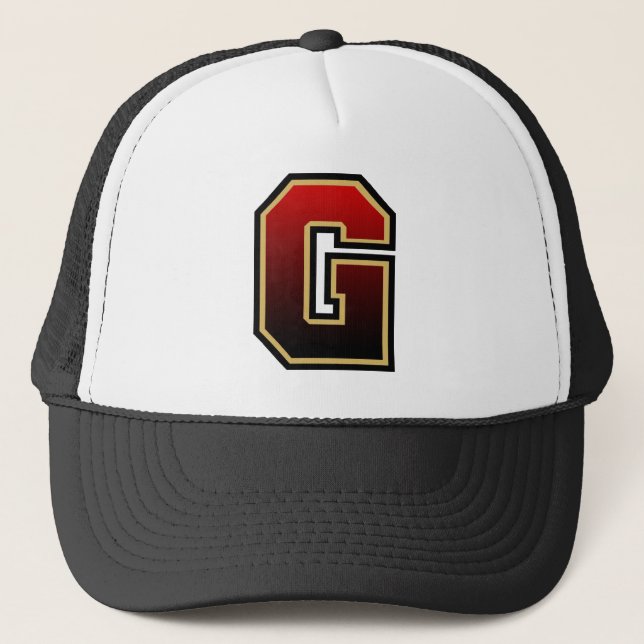 Letter "G" monogrammed Trucker Hat (Front)