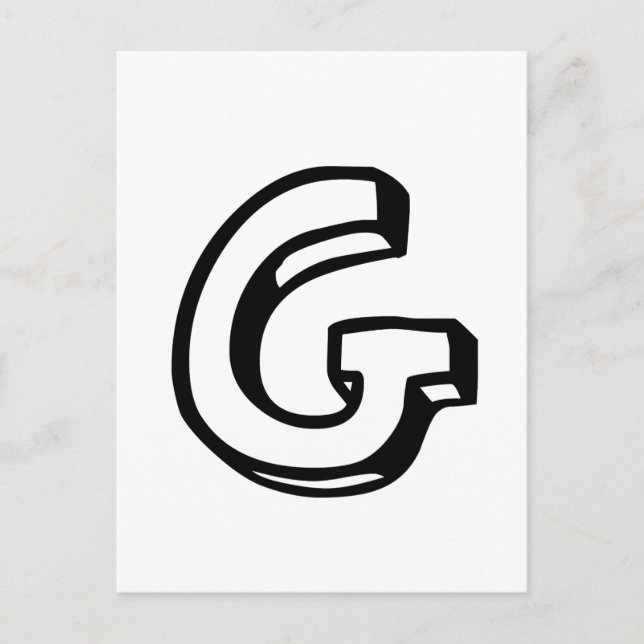 Letter G Postcard (Front)