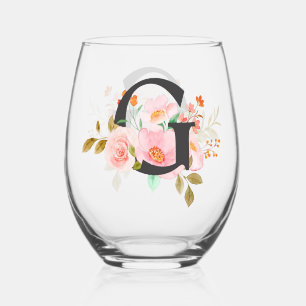 Letter G Stemless Wine Glass