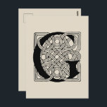 Letter G Vintage Celtic Knot Monogram Postcard<br><div class="desc">Celtic Knot Letter G To add or change the background colour, click on "Edit this design", click on "background" and choose a colour. If this product has two sides, click on "layers", choose back, and choose the colour for the second side. Then click on "done" and purchase your item. The...</div>