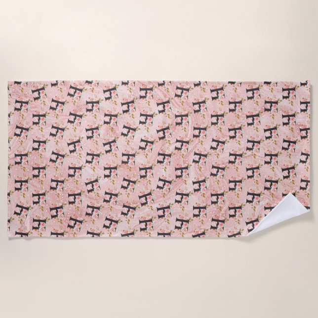 Letter H Beach Towel (Front)