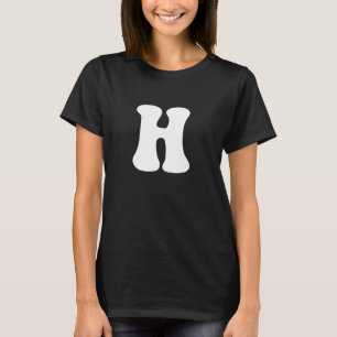 Letter H Capital Alphabet Team Groups Costume Matc T-Shirt