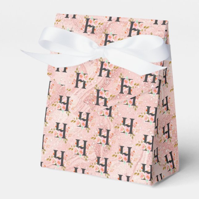 Letter H Favour Box (Front Side)