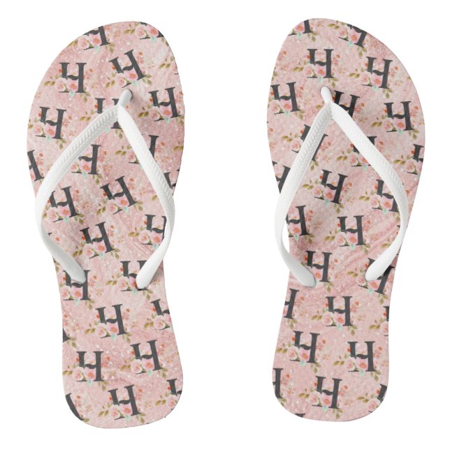 Letter H Jandals (Footbed)