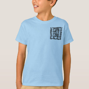 Letter H Mediaeval Monogram Art Nouveau T-Shirt