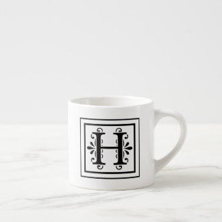 Letter H Monogram Espresso Mug