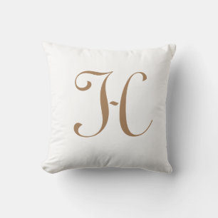 Letter H Monogram Initial Custom Cushion