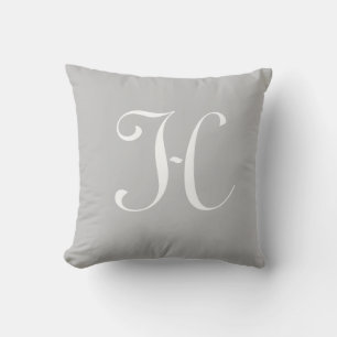 Letter H Monogram Initial Custom Cushion