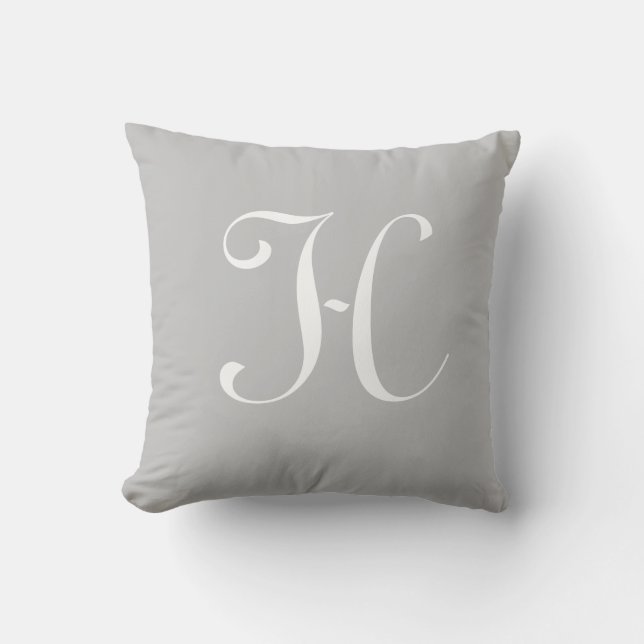 Letter H Monogram Initial Custom Cushion (Front)